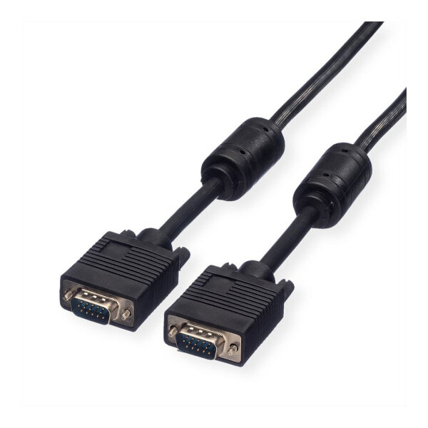 ROLINE VGA-Kabel HD15 ST - ST mit Ferritkern 6m