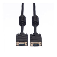 ROLINE VGA-Kabel HD15 ST - ST mit Ferritkern 6m