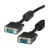 ROLINE VGA-Kabel HD15 ST - ST mit Ferritkern 15m