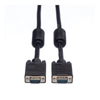 ROLINE Monitor-Kabel mit Ferritkern+DDC HD15 ST-ST 3m