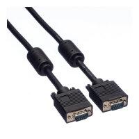 ROLINE Monitor-Kabel mit Ferritkern+DDC HD15 ST-ST 3m