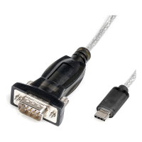 ROLINE Konverterkabel USB C-RS232 DB9 1,8m