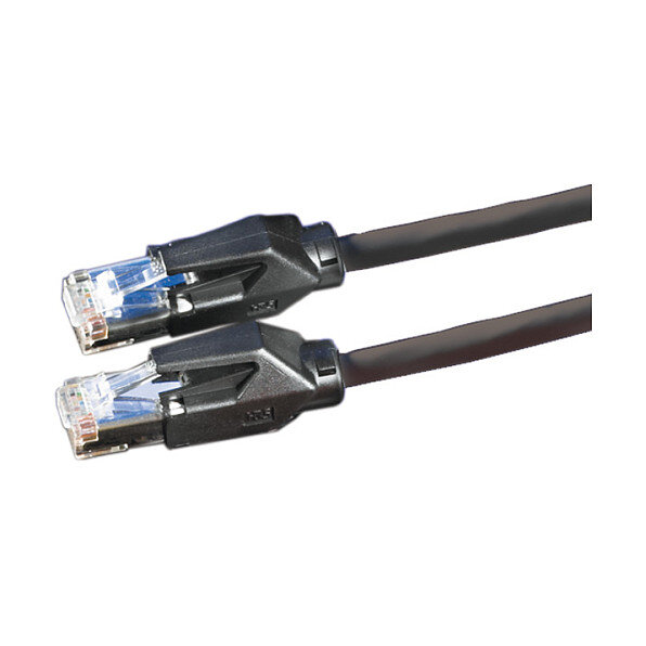 DTWYLER Patchkabel Kat.6 Class E S/FTP CU 7702 flex LSOH Hirose TM21 schwarz 2m