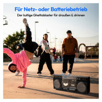 Medion LIFE® P66538 Retro-Boombox schwarz