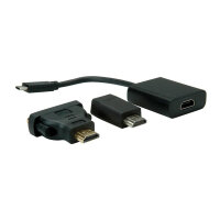 VALUE Display Adapter USB Typ C - VGA + HDMI + DVI