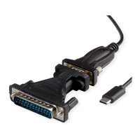 VALUE USB - Seriell Konverter-Kabel Typ C - RS232 schwarz 1,8m