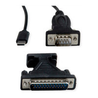 VALUE USB - Seriell Konverter-Kabel Typ C - RS232 schwarz 1,8m