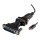 VALUE USB - Seriell Konverter-Kabel Typ C - RS232 schwarz 1,8m