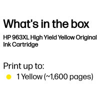 HP INK CARTRIDGE NO 963XL YELLOW