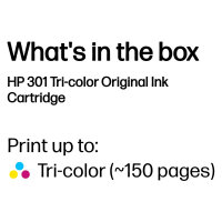 HP INK CARTRIDGE NO 301 C/M/Y