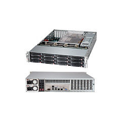 2HE Supermicro Gehäuse SuperChassis 2U CSE-826BAC12-R1K23LPB