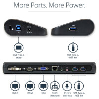 D StarTech DUAL VIDEO USB 3.0 LAPTOP DOCK