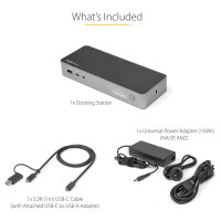 D StarTech UNIVERSAL DOCK USB-C + USB 3.0