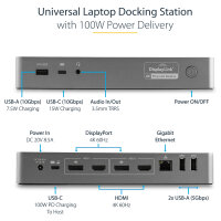 D StarTech UNIVERSAL DOCK USB-C + USB 3.0