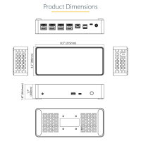 D StarTech QUAD MONITOR USB-C DOCK 4K60