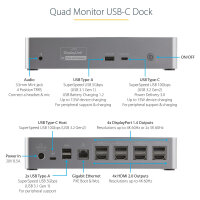 D StarTech QUAD MONITOR USB-C DOCK 4K60
