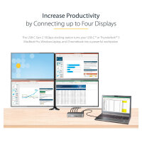 D StarTech QUAD MONITOR USB-C DOCK 4K60