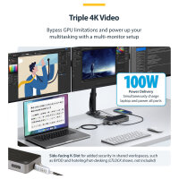 D StarTech TRIPLE MONITOR DOCKING STATION