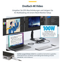 D StarTech TRIPLE MONITOR DOCKING STATION