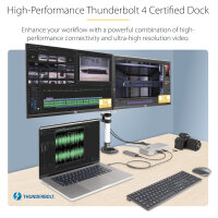 D StarTech THUNDERBOLT 4 DOCK 2X HDMI/DP