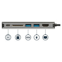 D StarTech USB-C MULTIPORT ADAPTER W/ SD