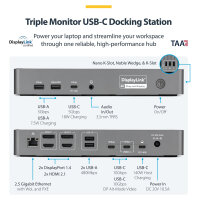 D StarTech 3X MONITOR DOCKING STATION
