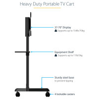 StarTech MOBILE TV CART FOR 37-70 TVS