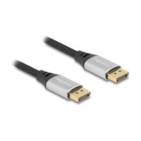 DELOCK DisplayPort Kabel 16K 60 Hz 1m silber Metall