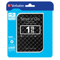 2,5" 1TB Verbatim 6.3cm (2.5") USB 3.0 Storen Go Gen2 Black retail