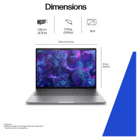 HP ZBook 8 G1i Intel Core Ultra 7 255H 40.64cm 16Zoll WUXGA 32GB 1TB/SSD W11P 3J Gar (DE)
