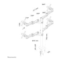 Neomounts Tischhalterung für vier Flachbildschirme bis 27" (69 cm) 6KG FPMA-D935D4