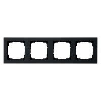 GIRA 021409 Abdeckrahmen 4f Gira E2 Schwarz
