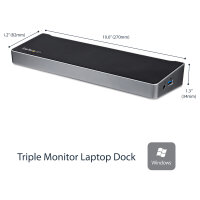 D StarTech Triple-Video Laptop Dockingstation - USB 3.0 -...