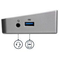 D StarTech Triple-Video Laptop Dockingstation - USB 3.0 - Docking Station
