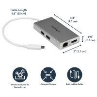 D StarTech USB-C ADAPTER MULTIPORT