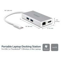 D StarTech USB-C ADAPTER MULTIPORT