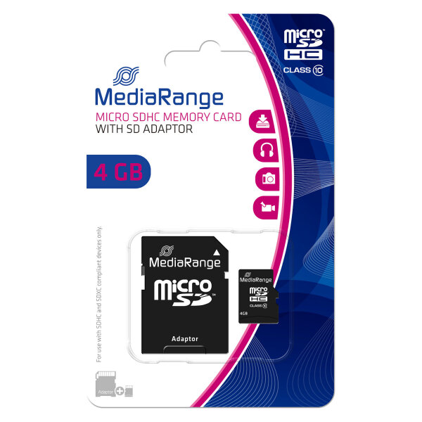 CARD MEDIARANGE MR956 - 4 GB - Schwarz
