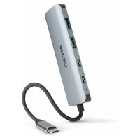 D Dicota USB-C 4-in-1 Highspeed Hub 10 Gbps silver