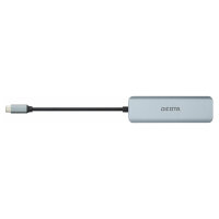 D Dicota USB-C 4-in-1 Highspeed Hub 10 Gbps silver