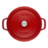 Staub La Cocotte 26cm rund. Kirsch-rot. Gusseisen