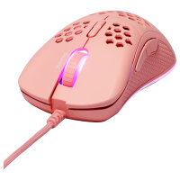 Deltaco Gaming Maus USB, RGB pink
