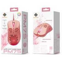 Deltaco Gaming Maus USB, RGB pink