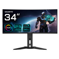 GIGABYTE MO34WQC2 86,36cm 34Zoll OLED gaming monitor 3440x1440 WQHD 250 cd/m2 240Hz 2xHDMI 2.1 1xDP 1.4 1xUSB C