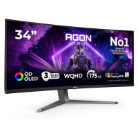 86,36cm/34" (3440x1440) AOC AGON PRO AG346UCD OLED HDR400 TrueBlack 0,03ms 175Hz 2xHDMI DP Speaker DarkGrey
