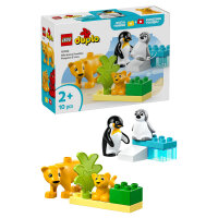 LEGO 10442 DUPLO Town Wildtier-Familien: Pinguine und Lwen