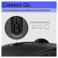 HP Maus 695 Maus 7 Tasten kabellos Qi-Charging Schwarz