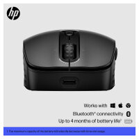 HP Maus 695 Maus 7 Tasten kabellos Qi-Charging Schwarz