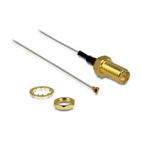 DELOCK Antennenkabel RP-SMA Buchse zum Einbau > MHF IV...
