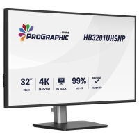80,0 cm/31,5" (3840x2160) iiyama ProGraphic HB3201UHSNP-B1 16:9 IPS 4 ms 60 Hz 450cd/m² USB-C (96 W) HDMI DP RJ45 KVM VESA Black