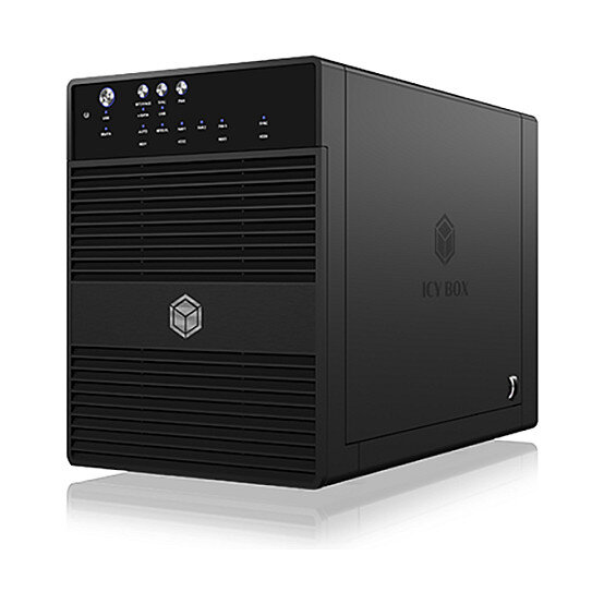 3.5 8cm SATA 4x SATA 3.5" zu 1x USB 3.0 + 1x eSATA. JBOD ICY BOX